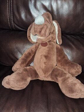 VTG Ganz Bros 1981 Wrinkles Dog Brown Pupped Stuffed Plush Animal No